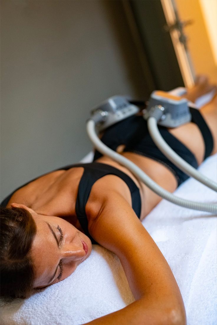 EMS sculpt session in studio