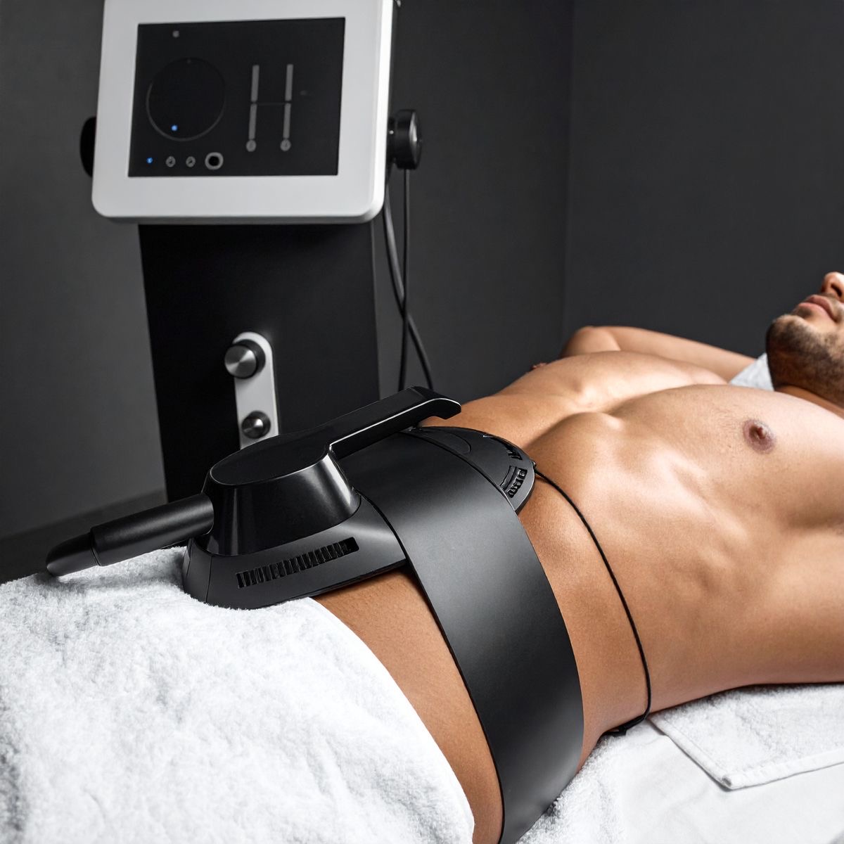 EMS sculpt treatment session