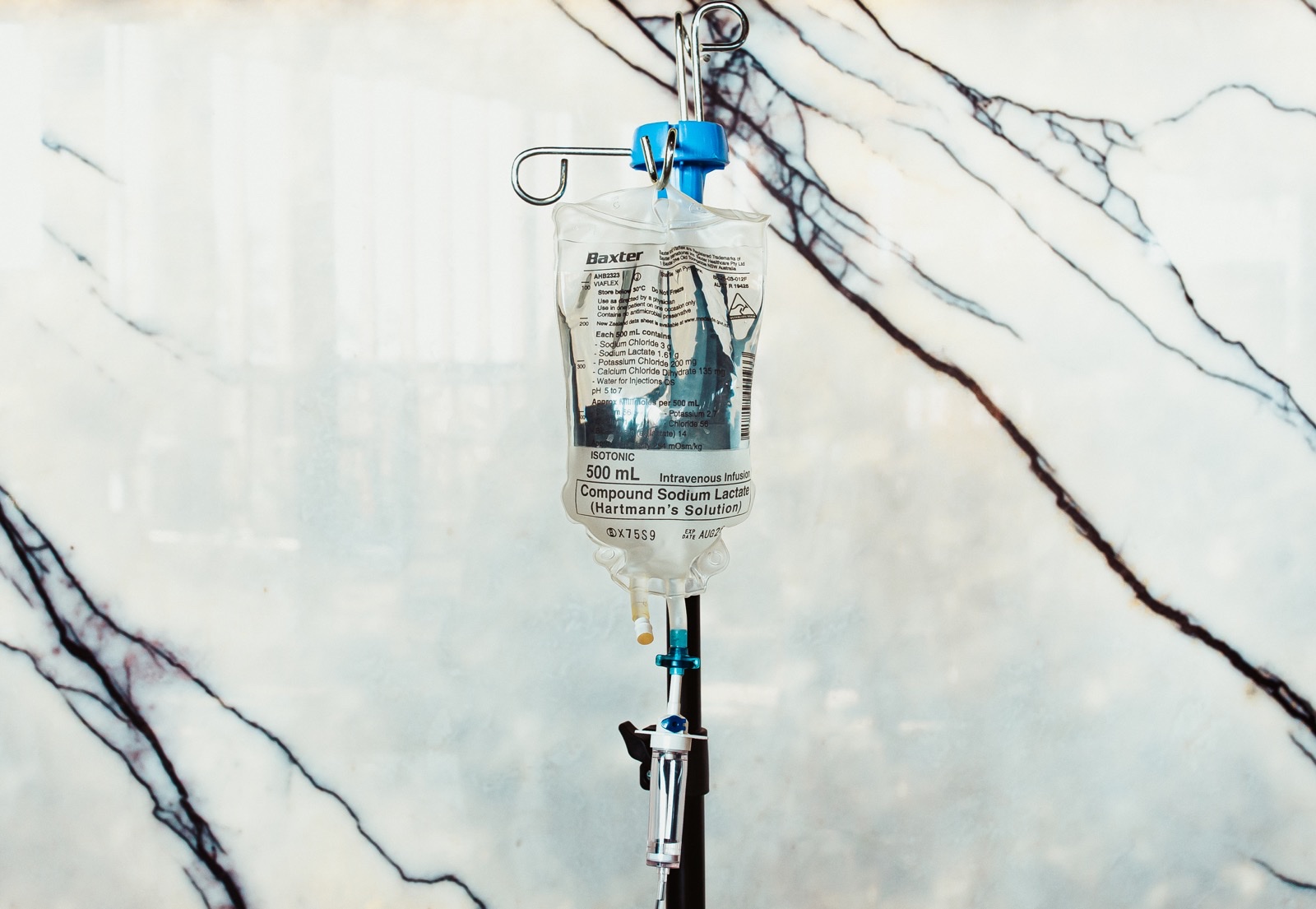 IV drip stand in clinic